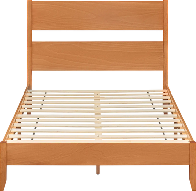Costway Full Bed Frame Headboard Solid Wood Legs 12 Slats 30922673 New