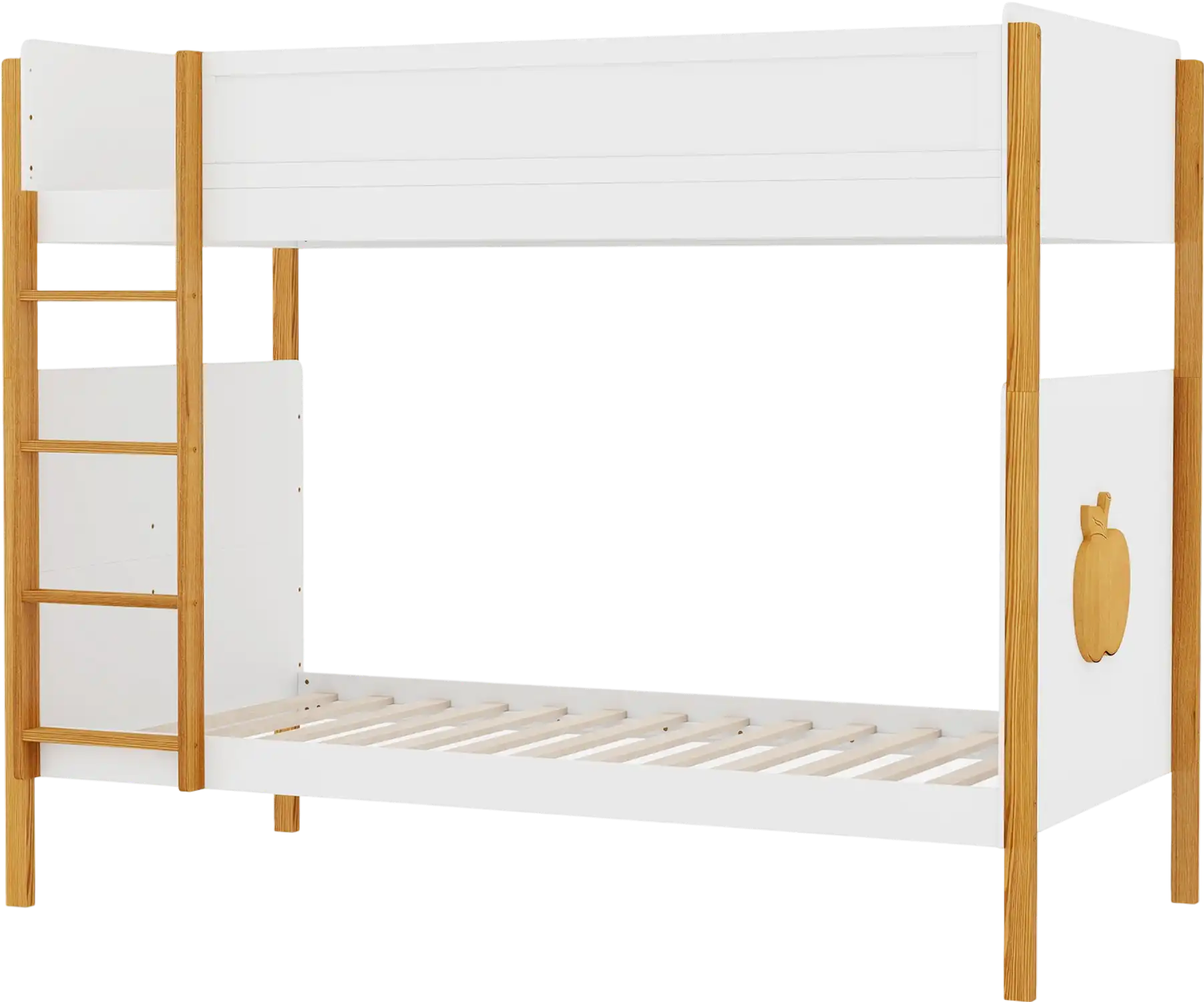 Costway Twin Over Twin Bunk Bed w/ Ladder & Guardrails 27158643 New