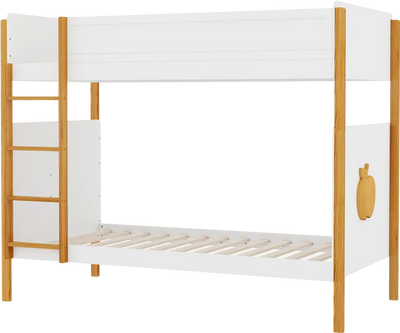 Costway Twin Over Twin Bunk Bed w/ Ladder & Guardrails 27158643 New