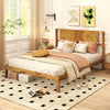 Twin/Full/Queen Size Bed Frame Mid-Century Acacia Wood Platform Bed with Headboard-Queen Size - Gallery View 1 of 10