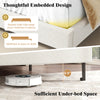 Twin/Full/Queen size velvet bed frame with chevron headboard, featuring 6.5" under-bed space for easy cleaning.