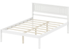 Sturdy full-size wooden bed frame with headboard, slat support, and 12" under bed storage for a tidy room.