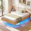 Twin/Full/Queen Size Floating Bed Frame with LED Lights for Bedroom-Twin - Gallery View 1 of 11