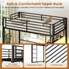 Twin loft bed with integrated ladder, full-length guardrail, and charging station for safe, stylish sleeping and.