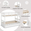 Costway Bed Frame Twin Over Twin Bunk Bed with Pull-out Trundle and Ladder New
