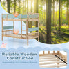 Costway Twin Over Twin Bunk Bed with Ladder and Full-length Guardrails New