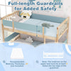 Costway Twin Over Twin Bunk Bed with Ladder and Full-length Guardrails New