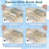 Costway Twin Over Twin Bunk Bed with Ladder and Full-length Guardrails New