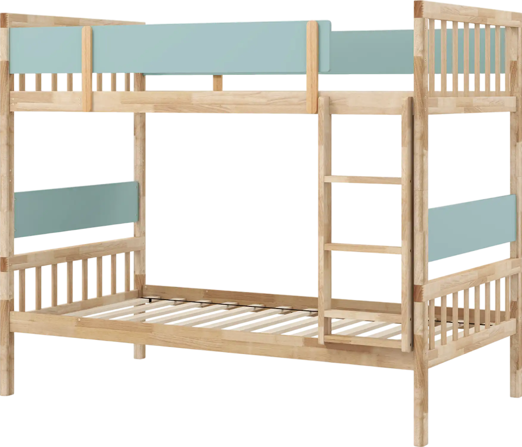 Costway Twin Over Twin Bunk Bed with Ladder and Full-length Guardrails New