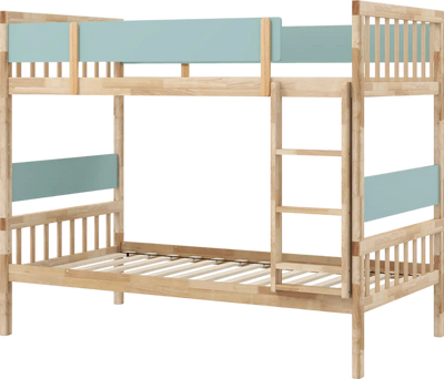 Costway Twin Over Twin Bunk Bed with Ladder and Full-length Guardrails New