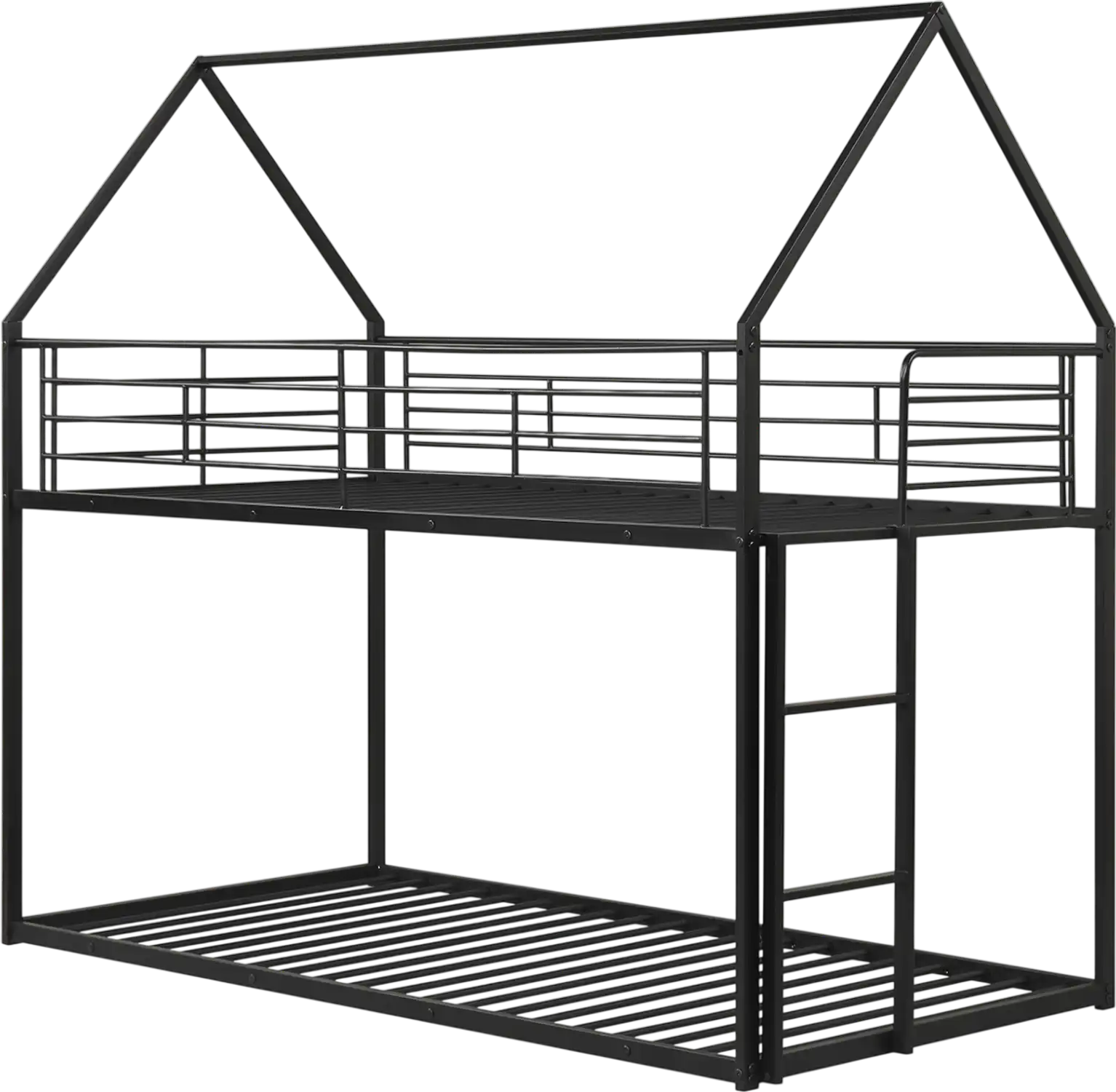 Costway Twin Over Twin Metal Bunk Bed Roof Ladder 33305465 New