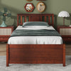 Wooden Platform Bed with Headboard and Slat Support-Twin Size - Gallery View 1 of 11