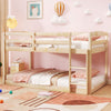 Costway Twin Size Bunk Bed With Integrated Ladder High Guardrails New