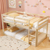 Costway Twin Size Bunk Bed With Integrated Ladder High Guardrails New
