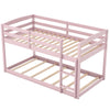 Costway Twin Size Bunk Bed With Integrated Ladder High Guardrails New