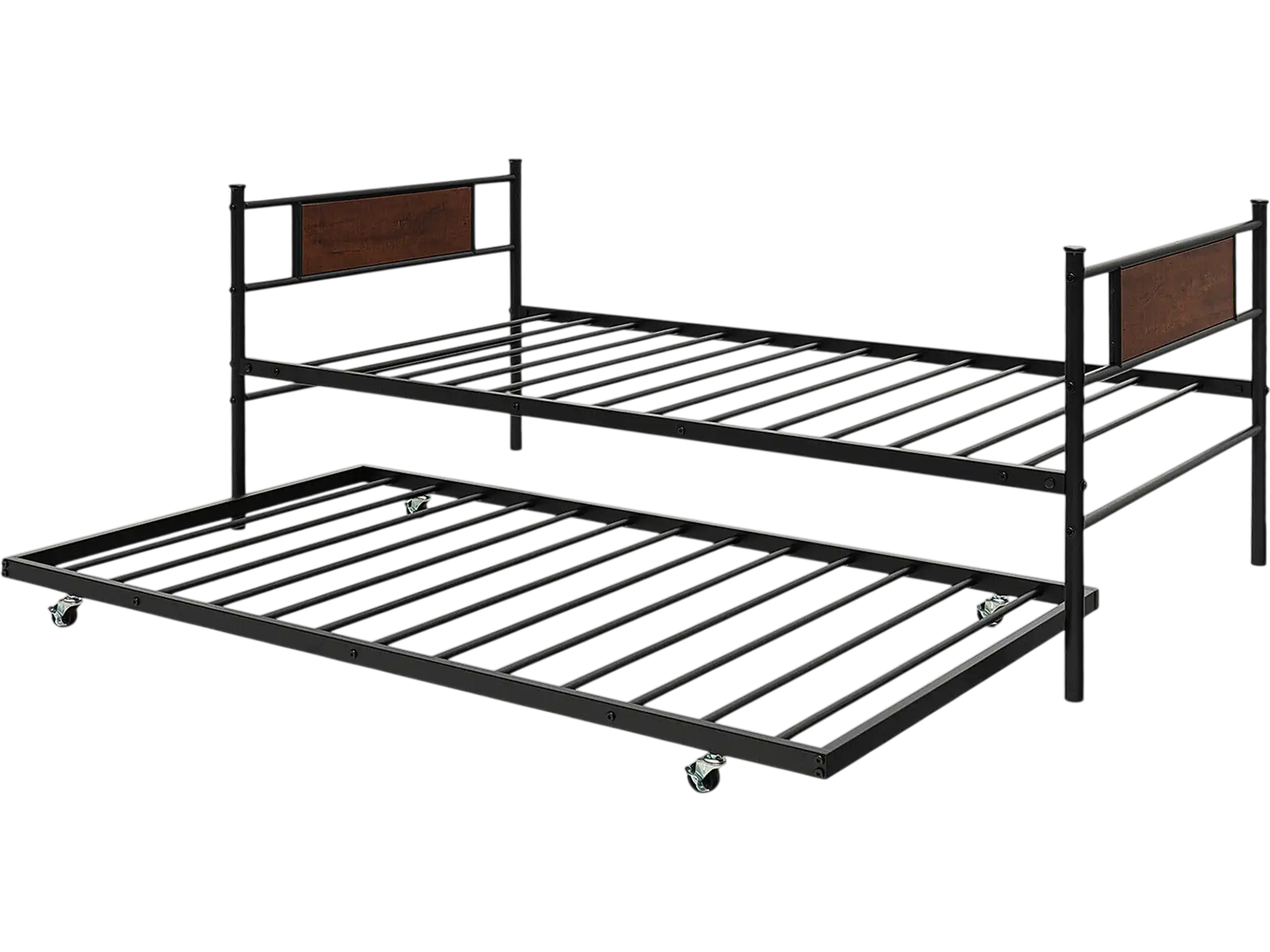 Costway Twin 2-In-1 Daybed Frame with Pullout Trundle 48231965 New