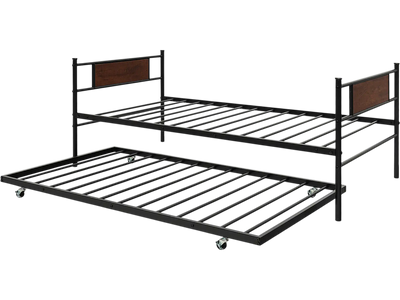 Costway Twin 2-In-1 Daybed Frame with Pullout Trundle 48231965 New
