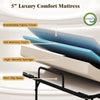 5-inch gel memory foam mattress with breathable cover and non-slip base for twin size folding bed comfort.