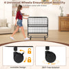 Twin size folding bed with 5-inch foam mattress and 4 universal wheels for easy mobility, ideal for guest rooms.
