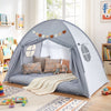 Twin Size Indoor Canopy Tent for Kids with 2 Window and Suits 3+-Grey - Gallery View 1 of 10
