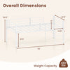 Twin size low loft bed in white with safety guardrails, dimensions 78"x41.5"x34.5", ideal for kids' rooms and storage.
