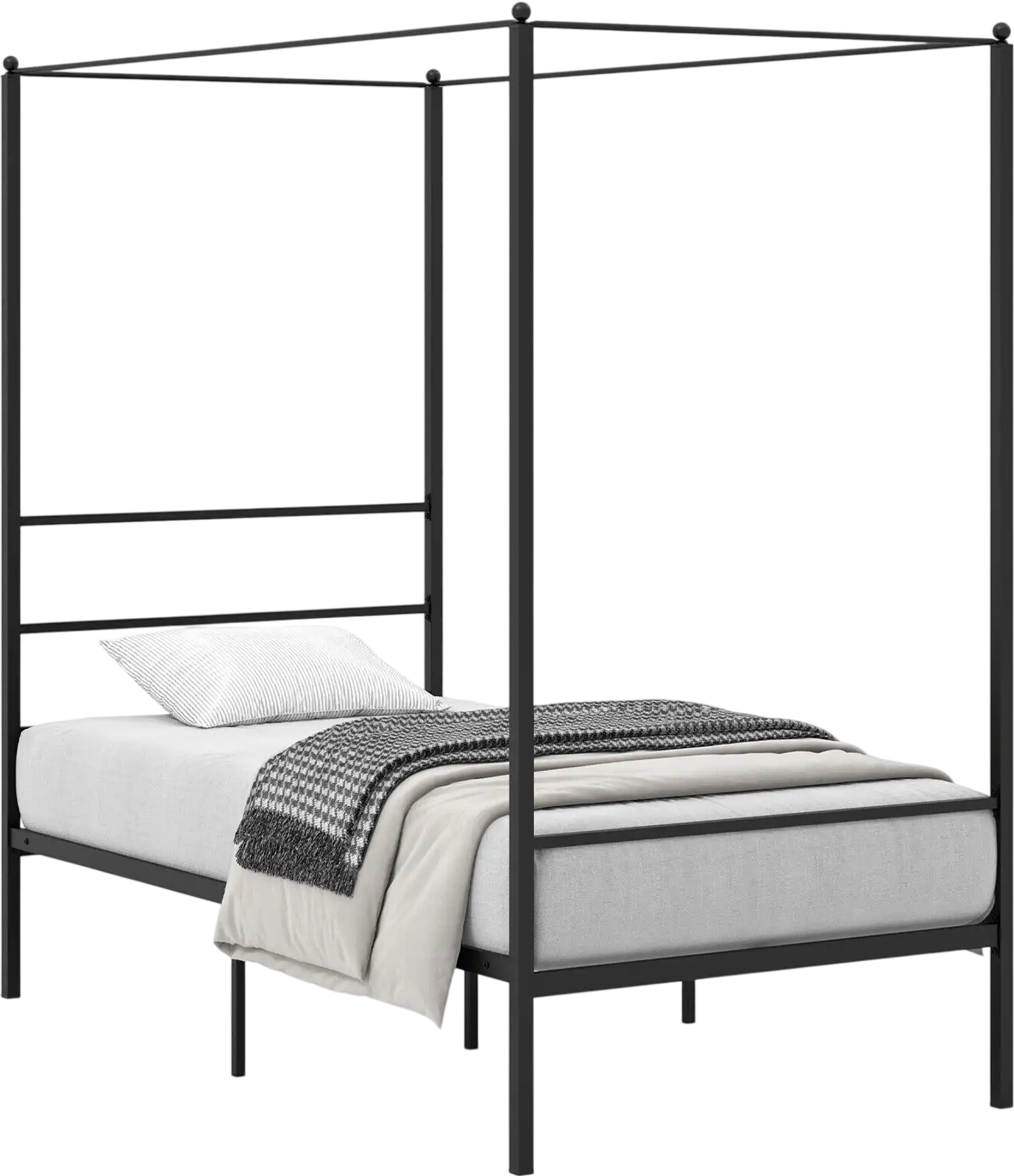 Costway Metal Canopy Bed Frame with Slat Support 71485932 New