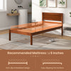 Twin size bed frame with embedded platform design, featuring sturdy wood construction and easy assembly for convenient.