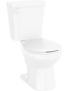 Two-Piece Round Toilet with 17.5 inch ADA Comfort Chair Height Seat
