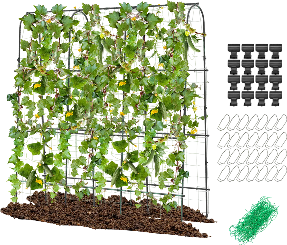 71 x 71 Inch U-Shaped Tall Garden Arched Trellis for Climbing Plants