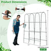 U-shaped tall garden arched trellis, 71 x 71 inches, with PE-coated metal tubes for climbing plants and secure.