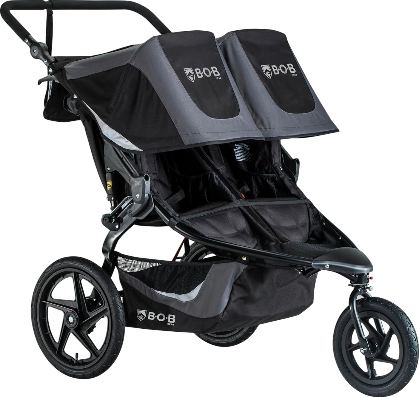Bob Gear Revolution Flex 3.0 Duallie Jogging Stroller Double Seat All-Weather Graphite Black New