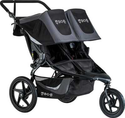 Bob Gear Revolution Flex 3.0 Duallie Jogging Stroller Double Seat All-Weather Graphite Black New