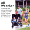 Bob Gear Revolution Flex 3.0 Duallie Jogging Stroller Double Seat All-Weather Graphite Black New