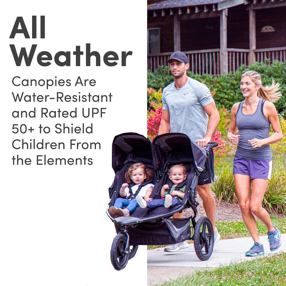 Bob Gear Revolution Flex 3.0 Duallie Jogging Stroller Double Seat All-Weather Graphite Black New