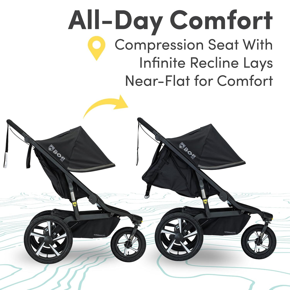 bob jogging stroller tire pressure Bob Gear Alterrain Pro Jogging Stroller SmoothShox All-Weather Black U – FactoryPure