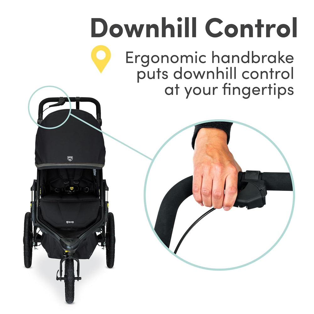 bob double stroller with handbrake Bob Gear Alterrain Pro Jogging Stroller SmoothShox All-Weather Black U – FactoryPure
