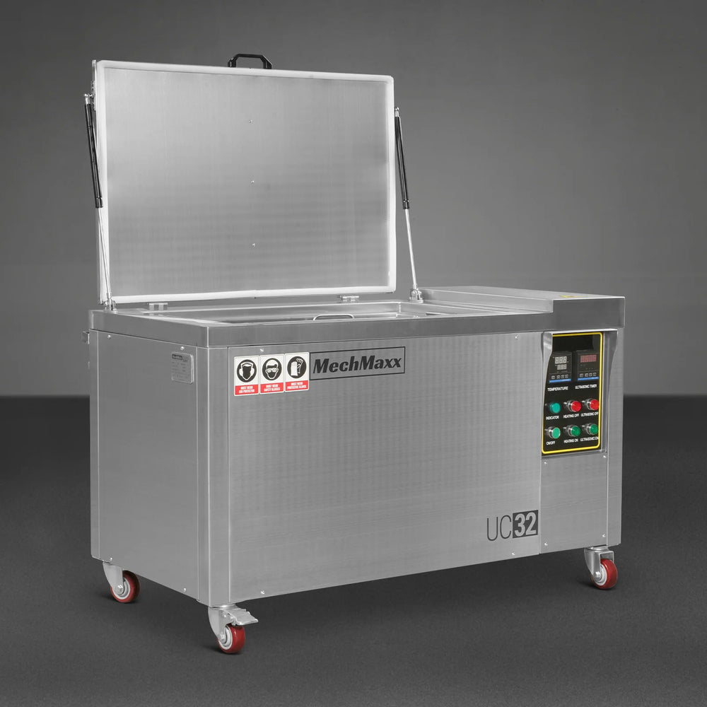 32 Gal / 120L Heavy Duty Industrial Ultrasonic Parts Washer, 28kHz 20 Transducers , SS304 Tank, 6.6kW Heater, 208–240V 3 Phase Power