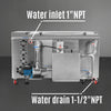 81 Gal / 308L Heavy Duty Industrial Ultrasonic Parts Washer, 28kHz 40 Transducers, Oil Skimmer, SS304 Tank, 10kW Heater, 208–240V 3 Phase Power
