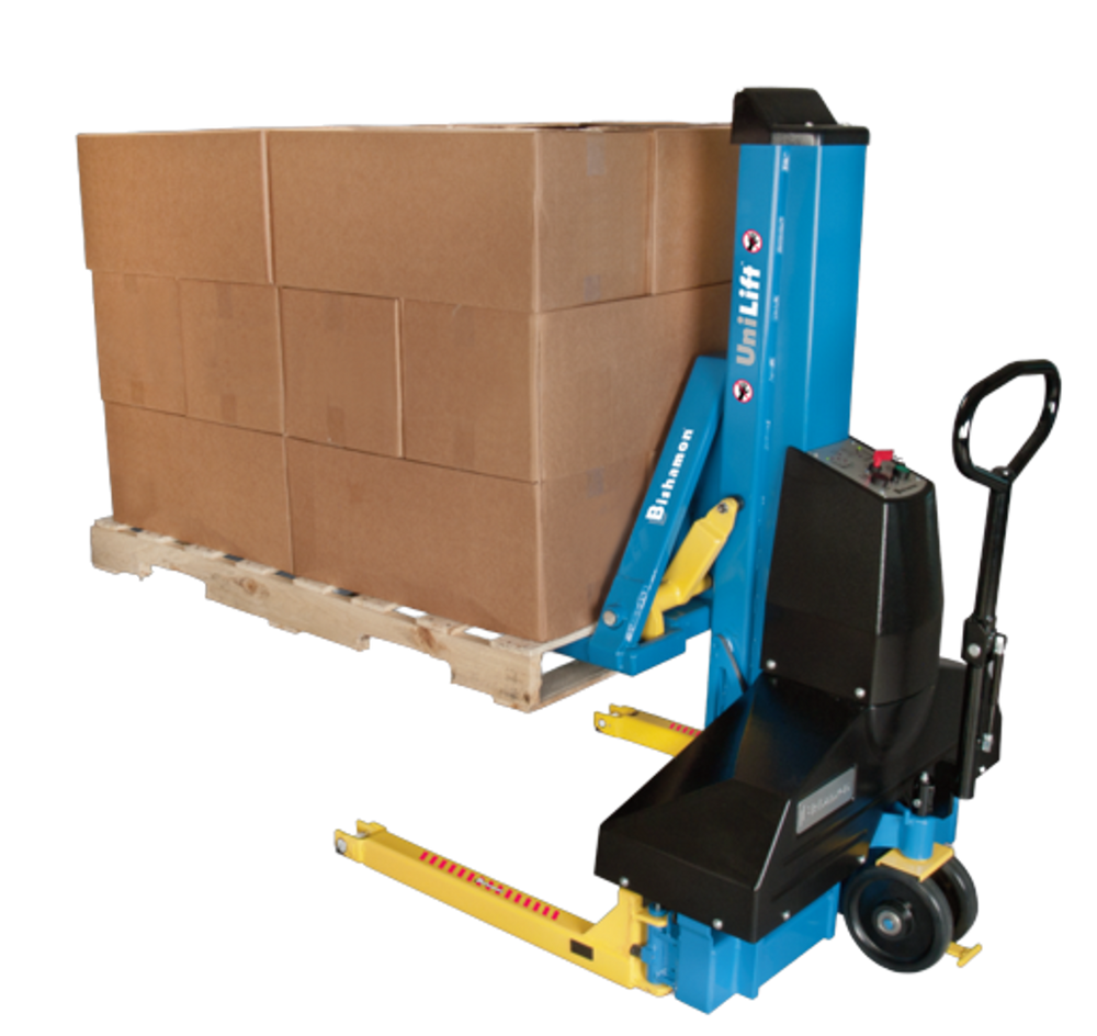 Bishamon UniLift Pallet Positioner & Forklift Dual Purpose 36" Lift 2,000 Lbs Load New