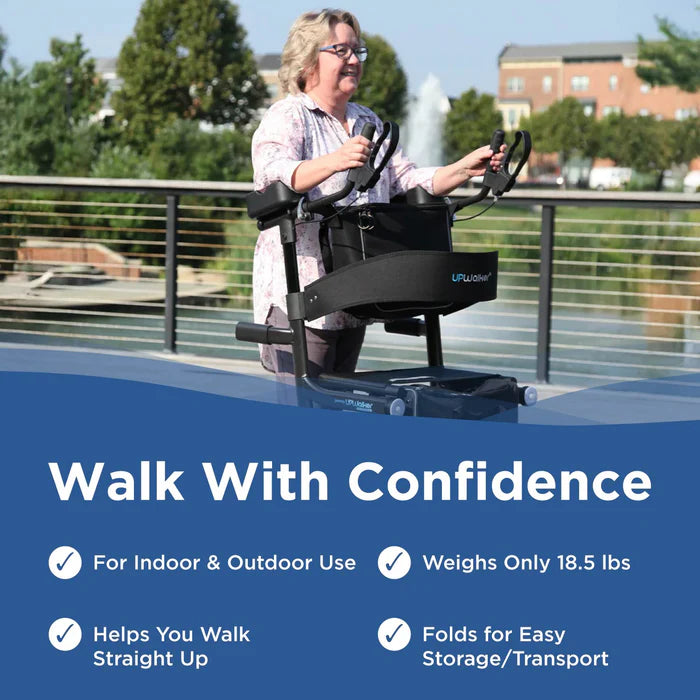Journey UPWalker Premium Lite Backsaver Rollator Walker 300 lbs. Capacity 4 Wheels 08979 New