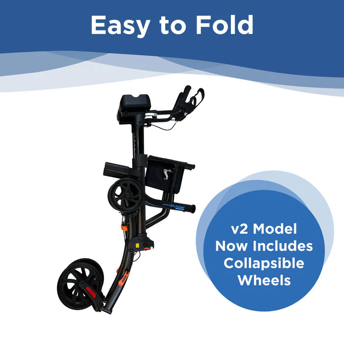 Journey UPWalker Premium Lite Backsaver Rollator Walker 300 lbs. Capacity 4 Wheels 08979 New