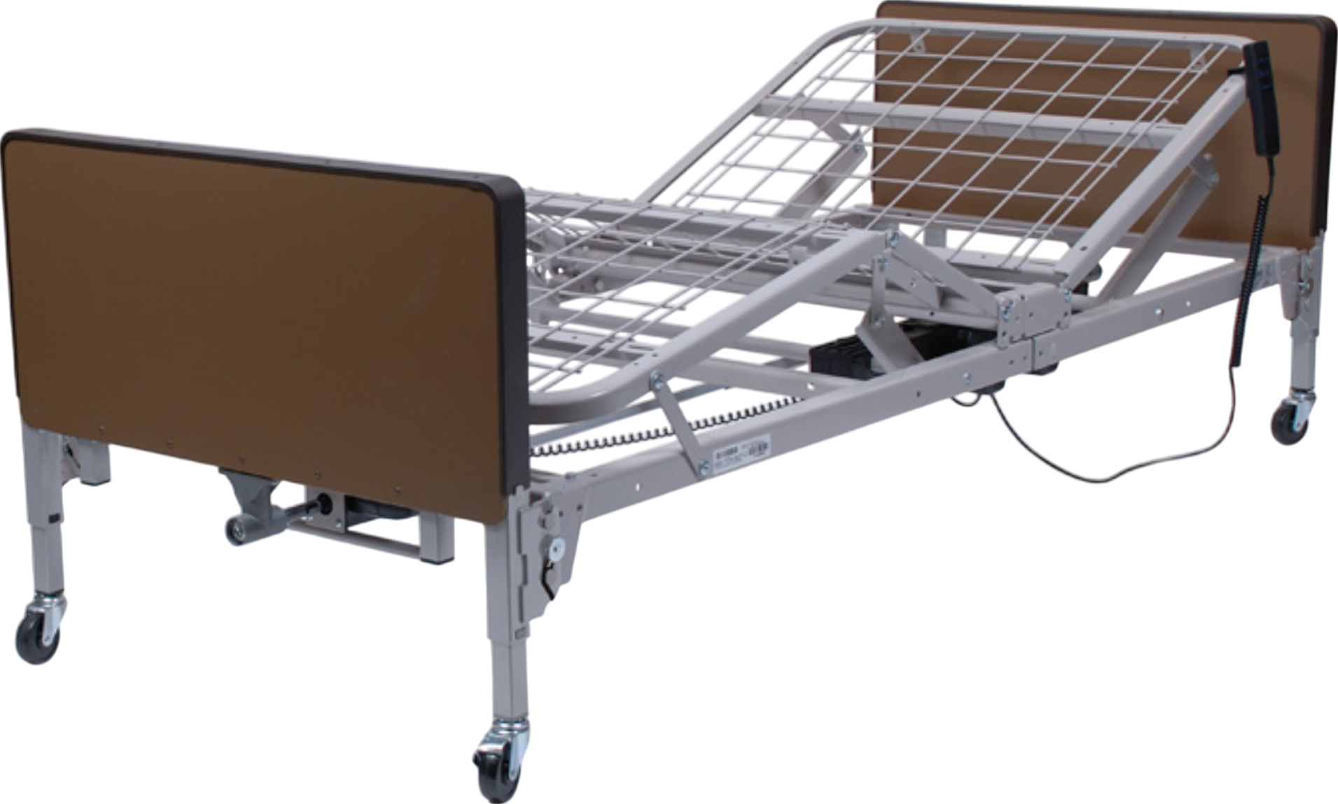 Graham-Field Patriot Semi-Electric Homecare Bed with Foam Mattress and Full Rails US0208-RFPKG New