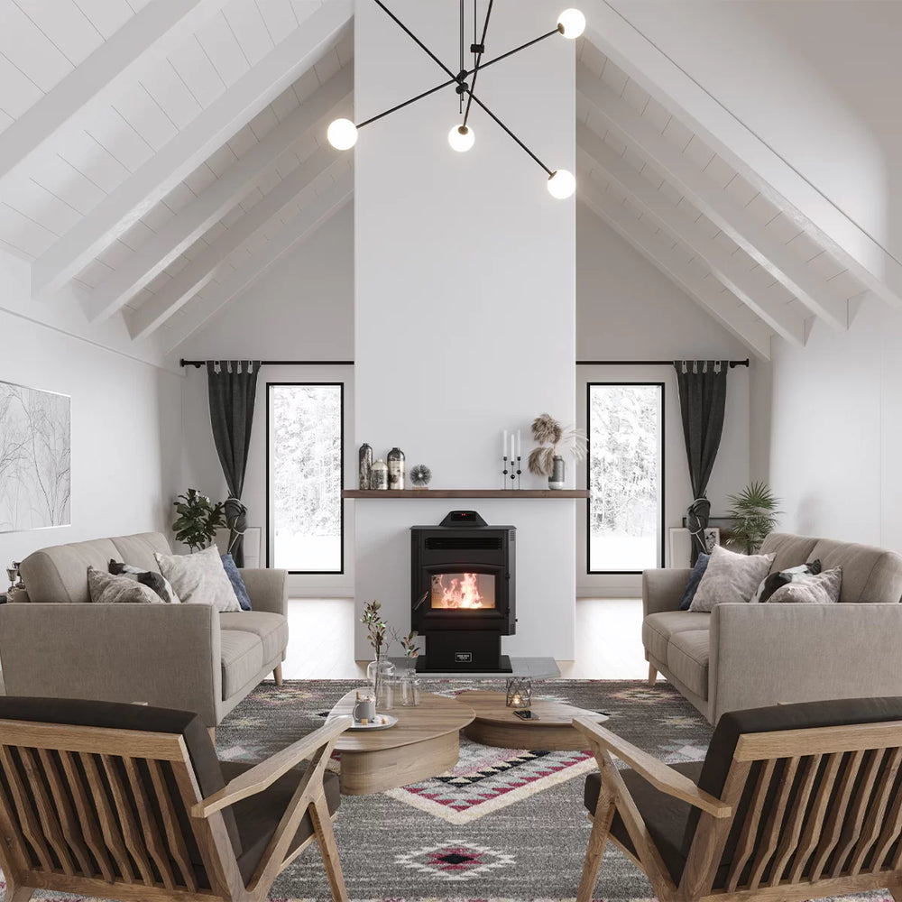 US Stove US5517-W Pellet Stove 2,200 sq. ft. 90 lb Hopper with WiFi Connect New