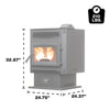 US Stove US5517-W Pellet Stove 2,200 sq. ft. 90 lb Hopper with WiFi Connect New