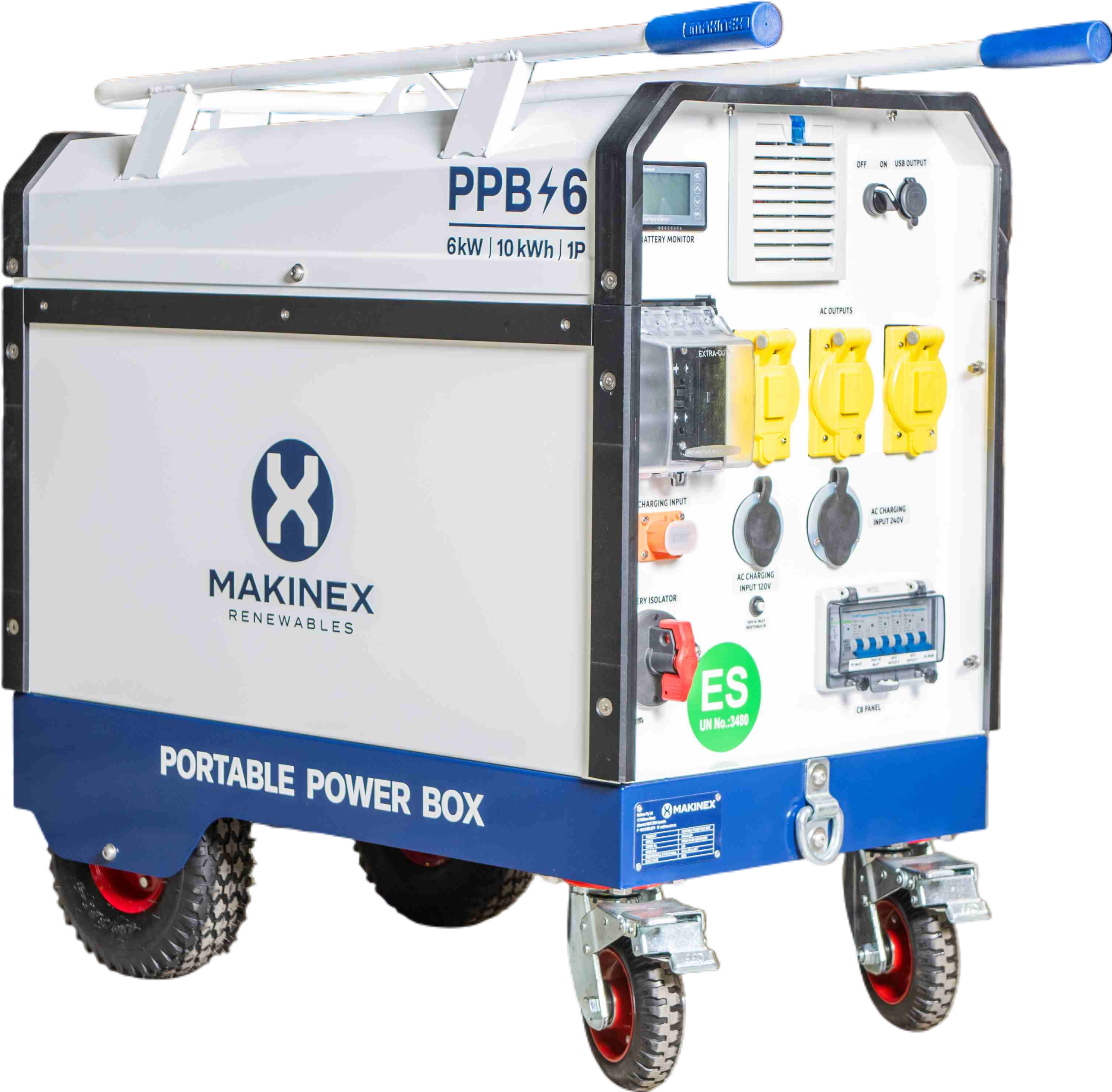 Makinex Portable Power Box 6000W Output 15 kWh Battery Capacity 120/240V New