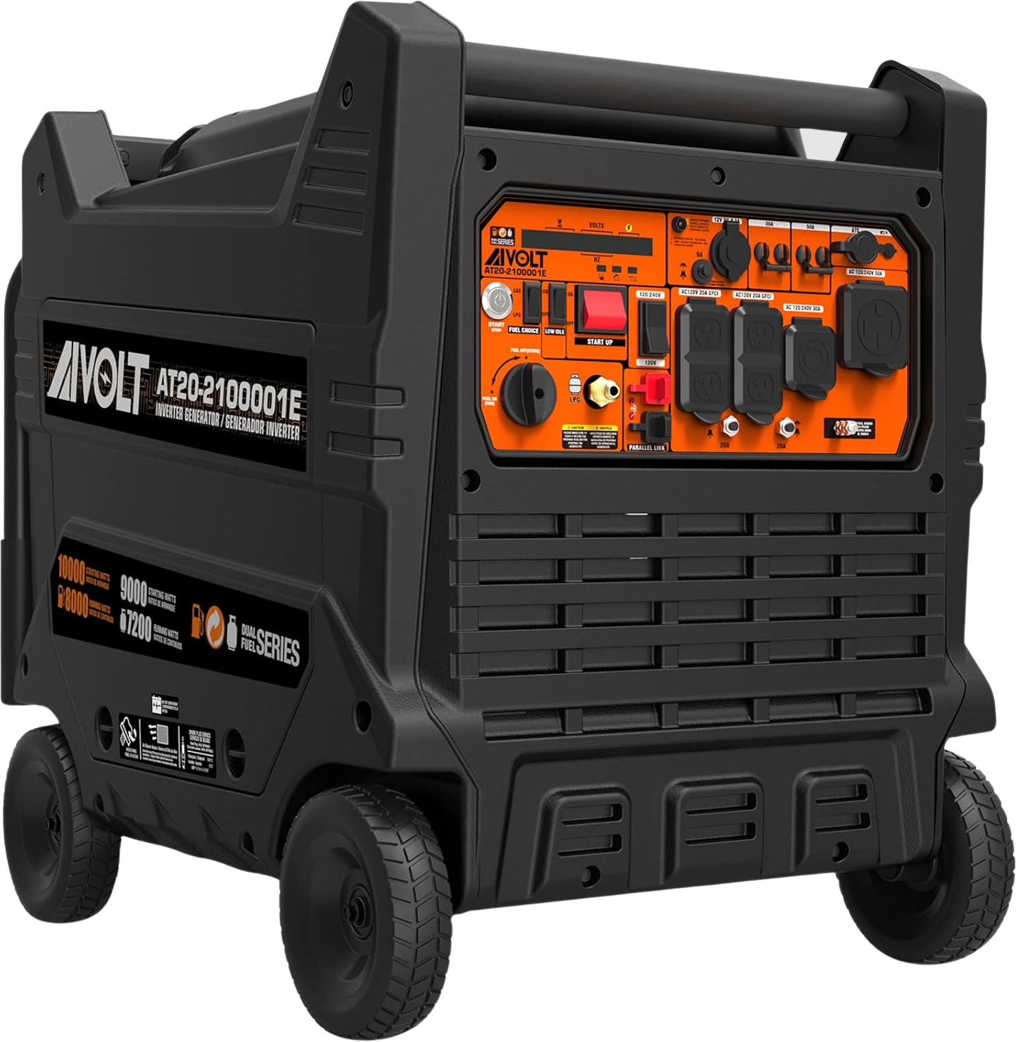 Aivolt 8000W/10000W Generator Dual Fuel Inverter 50 Amp Remote Electric Start New