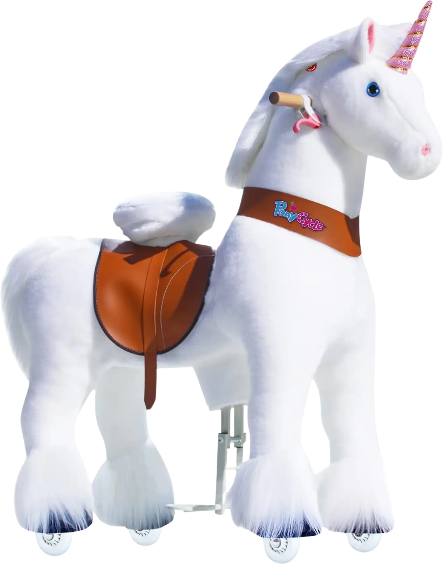 PonyCycle Ux504 Ride On White Unicorn Large New