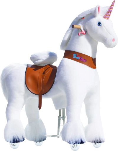 PonyCycle Ux504 Ride On White Unicorn Large New