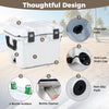 Ultra-Light Injection Molded Cooler with 53 QT capacity, featuring bottle holders, drainage hole, and non-slip pads for.