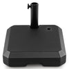 Heavy-duty umbrella base for half patio umbrellas, 48.5 lbs, fits poles 1.5"-1.9", designed for outdoor stability.
